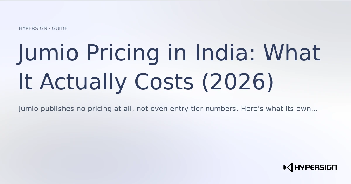 Jumio Pricing in India: What It Actually Costs (2026)