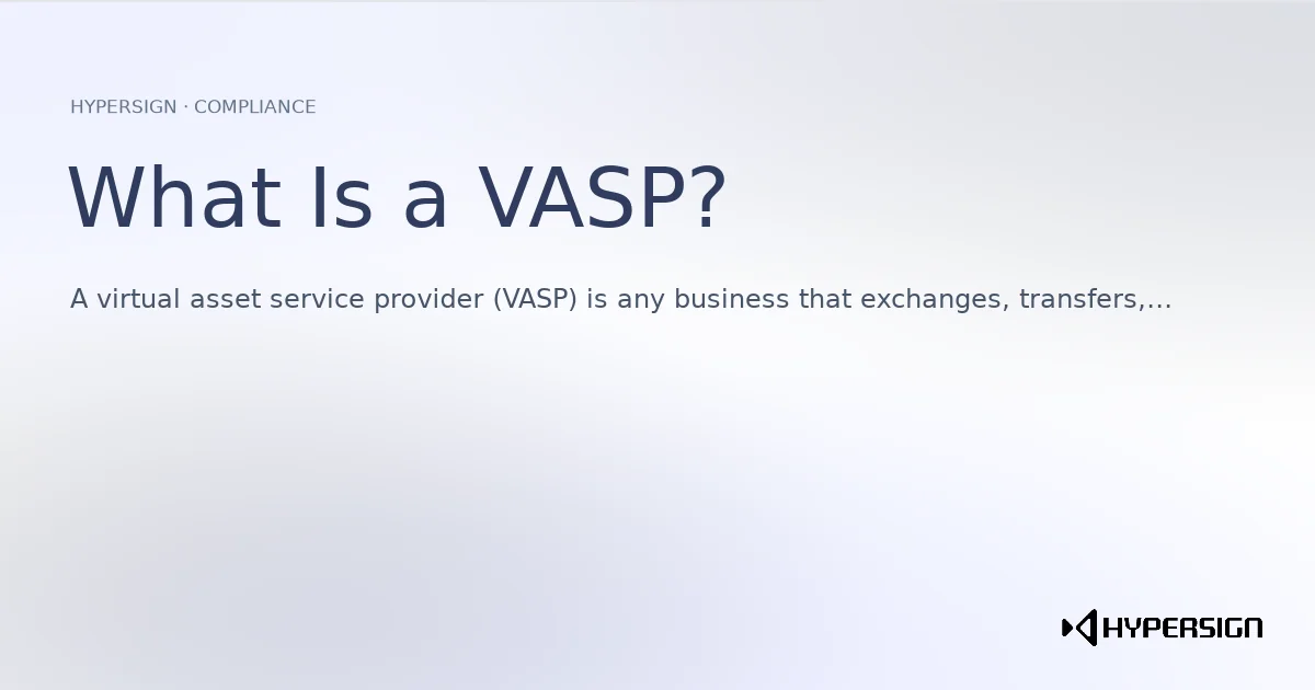 What Is a VASP? Virtual Asset Service Provider Obligations, Explained